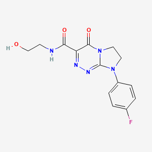8-(4-fluorophenyl)-N-(2-hydroxyethyl)-4-oxo-4H,6H,7H,8H-imidazo[2,1-c][1,2,4]triazine-3-carboxamide