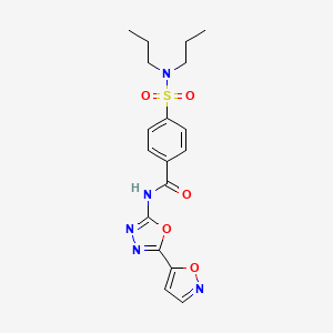 4-(dipropylsulfamoyl)-N-[5-(1,2-oxazol-5-yl)-1,3,4-oxadiazol-2-yl]benzamide