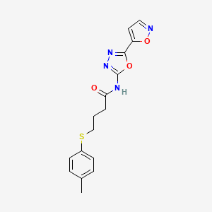 4-[(4-methylphenyl)sulfanyl]-N-[5-(1,2-oxazol-5-yl)-1,3,4-oxadiazol-2-yl]butanamide