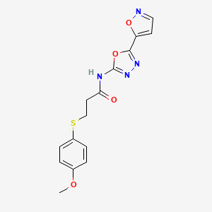 3-[(4-methoxyphenyl)sulfanyl]-N-[5-(1,2-oxazol-5-yl)-1,3,4-oxadiazol-2-yl]propanamide