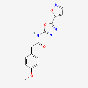 2-(4-methoxyphenyl)-N-[5-(1,2-oxazol-5-yl)-1,3,4-oxadiazol-2-yl]acetamide