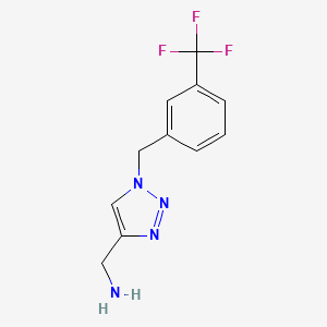 1-(1-{[3-(trifluoromethyl)phenyl]methyl}-1H-1,2,3-triazol-4-yl)methanamine