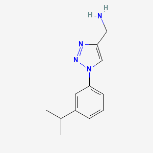 1-{1-[3-(propan-2-yl)phenyl]-1H-1,2,3-triazol-4-yl}methanamine