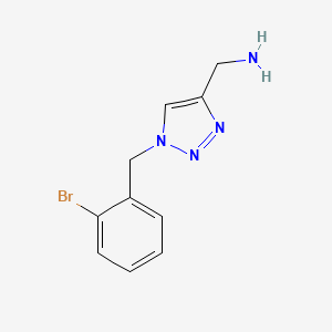 molecular formula C10H11BrN4 B6497313 1-{1-[(2-bromophenyl)methyl]-1H-1,2,3-triazol-4-yl}methanamine CAS No. 1247781-88-9
