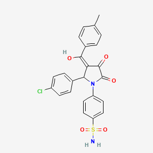 4-[2-(4-chlorophenyl)-4-hydroxy-3-(4-methylbenzoyl)-5-oxo-2,5-dihydro-1H-pyrrol-1-yl]benzene-1-sulfonamide