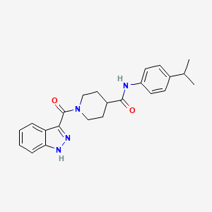 1-(1H-indazole-3-carbonyl)-N-[4-(propan-2-yl)phenyl]piperidine-4-carboxamide