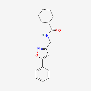 N-[(5-phenyl-1,2-oxazol-3-yl)methyl]cyclohexanecarboxamide