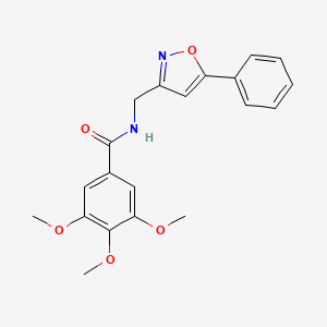 3,4,5-trimethoxy-N-[(5-phenyl-1,2-oxazol-3-yl)methyl]benzamide