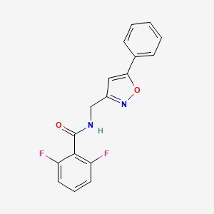 2,6-difluoro-N-[(5-phenyl-1,2-oxazol-3-yl)methyl]benzamide