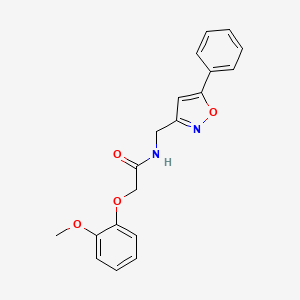 2-(2-methoxyphenoxy)-N-[(5-phenyl-1,2-oxazol-3-yl)methyl]acetamide