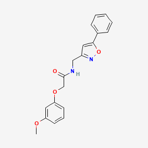 2-(3-methoxyphenoxy)-N-[(5-phenyl-1,2-oxazol-3-yl)methyl]acetamide