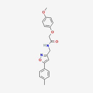 2-(4-methoxyphenoxy)-N-{[5-(4-methylphenyl)-1,2-oxazol-3-yl]methyl}acetamide