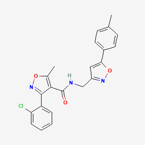 3-(2-chlorophenyl)-5-methyl-N-{[5-(4-methylphenyl)-1,2-oxazol-3-yl]methyl}-1,2-oxazole-4-carboxamide