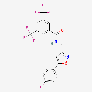 N-{[5-(4-fluorophenyl)-1,2-oxazol-3-yl]methyl}-3,5-bis(trifluoromethyl)benzamide