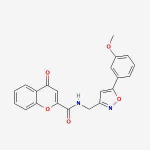 N-{[5-(3-methoxyphenyl)-1,2-oxazol-3-yl]methyl}-4-oxo-4H-chromene-2-carboxamide