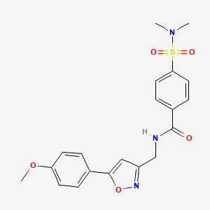 4-(dimethylsulfamoyl)-N-{[5-(4-methoxyphenyl)-1,2-oxazol-3-yl]methyl}benzamide