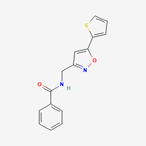 N-{[5-(thiophen-2-yl)-1,2-oxazol-3-yl]methyl}benzamide