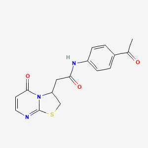 B6497730 N-(4-acetylphenyl)-2-{5-oxo-2H,3H,5H-[1,3]thiazolo[3,2-a]pyrimidin-3-yl}acetamide CAS No. 953189-57-6