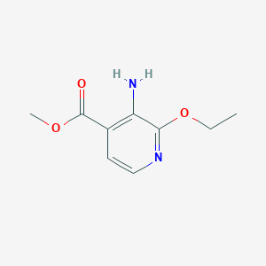 molecular formula C9H12N2O3 B064978 Methyl 3-amino-2-ethoxypyridine-4-carboxylate CAS No. 175965-75-0