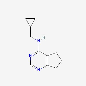 N-(cyclopropylmethyl)-5H,6H,7H-cyclopenta[d]pyrimidin-4-amine