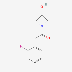 2-(2-fluorophenyl)-1-(3-hydroxyazetidin-1-yl)ethan-1-one
