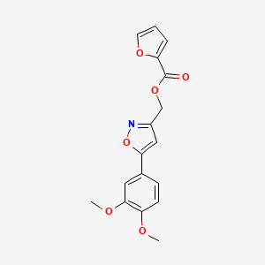 [5-(3,4-dimethoxyphenyl)-1,2-oxazol-3-yl]methyl furan-2-carboxylate