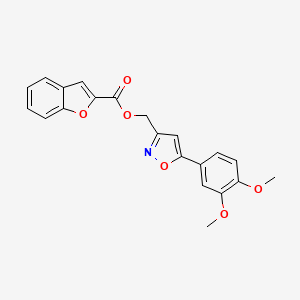 [5-(3,4-dimethoxyphenyl)-1,2-oxazol-3-yl]methyl 1-benzofuran-2-carboxylate