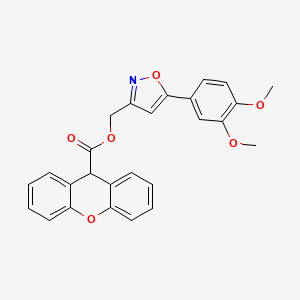 [5-(3,4-dimethoxyphenyl)-1,2-oxazol-3-yl]methyl 9H-xanthene-9-carboxylate