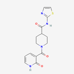1-(2-oxo-1,2-dihydropyridine-3-carbonyl)-N-(1,3-thiazol-2-yl)piperidine-4-carboxamide