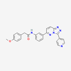 2-(4-methoxyphenyl)-N-{3-[3-(pyridin-4-yl)-[1,2,4]triazolo[4,3-b]pyridazin-6-yl]phenyl}acetamide