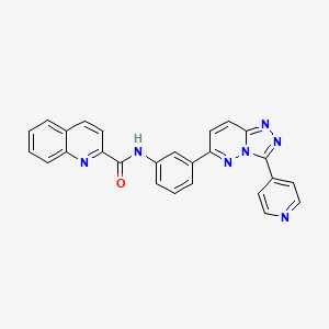 N-{3-[3-(pyridin-4-yl)-[1,2,4]triazolo[4,3-b]pyridazin-6-yl]phenyl}quinoline-2-carboxamide