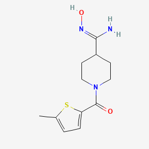molecular formula C12H17N3O2S B6498241 (Z)-N'-hydroxy-1-(5-methylthiophene-2-carbonyl)piperidine-4-carboximidamide CAS No. 1379417-62-5