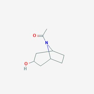B064983 1-(3-Hydroxy-8-azabicyclo[3.2.1]oct-8-yl)ethanone CAS No. 194784-11-7