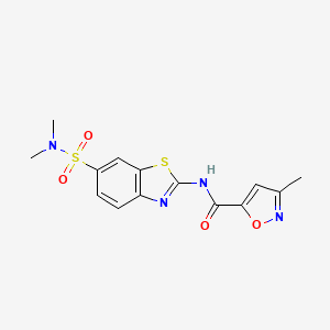 molecular formula C14H14N4O4S2 B6498529 N-[6-(dimethylsulfamoyl)-1,3-benzothiazol-2-yl]-3-methyl-1,2-oxazole-5-carboxamide CAS No. 946319-73-9