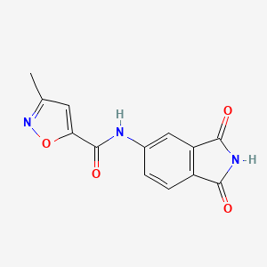 molecular formula C13H9N3O4 B6498557 N-(1,3-dioxo-2,3-dihydro-1H-isoindol-5-yl)-3-methyl-1,2-oxazole-5-carboxamide CAS No. 946257-19-8