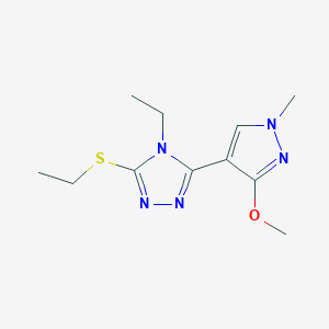 B6498573 4-ethyl-3-(ethylsulfanyl)-5-(3-methoxy-1-methyl-1H-pyrazol-4-yl)-4H-1,2,4-triazole CAS No. 1014093-37-8