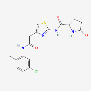 N-(4-{[(5-chloro-2-methylphenyl)carbamoyl]methyl}-1,3-thiazol-2-yl)-5-oxopyrrolidine-2-carboxamide