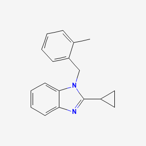 2-cyclopropyl-1-[(2-methylphenyl)methyl]-1H-1,3-benzodiazole