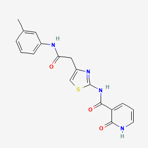 N-(4-{[(3-methylphenyl)carbamoyl]methyl}-1,3-thiazol-2-yl)-2-oxo-1,2-dihydropyridine-3-carboxamide