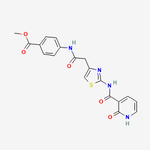 methyl 4-{2-[2-(2-oxo-1,2-dihydropyridine-3-amido)-1,3-thiazol-4-yl]acetamido}benzoate