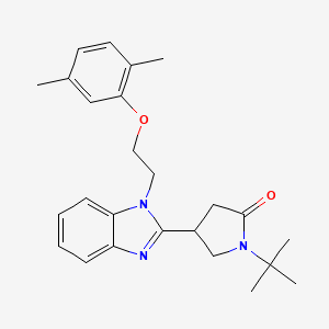 1-tert-butyl-4-{1-[2-(2,5-dimethylphenoxy)ethyl]-1H-1,3-benzodiazol-2-yl}pyrrolidin-2-one