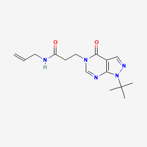 3-{1-tert-butyl-4-oxo-1H,4H,5H-pyrazolo[3,4-d]pyrimidin-5-yl}-N-(prop-2-en-1-yl)propanamide
