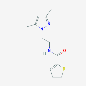N-[2-(3,5-dimethyl-1H-pyrazol-1-yl)ethyl]thiophene-2-carboxamide