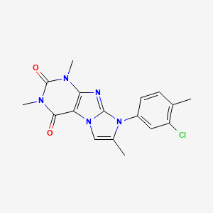 8-(3-chloro-4-methylphenyl)-1,3,7-trimethyl-1H,2H,3H,4H,8H-imidazo[1,2-g]purine-2,4-dione