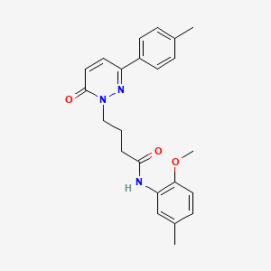 molecular formula C23H25N3O3 B6499042 N-(2-methoxy-5-methylphenyl)-4-[3-(4-methylphenyl)-6-oxo-1,6-dihydropyridazin-1-yl]butanamide CAS No. 946216-78-0