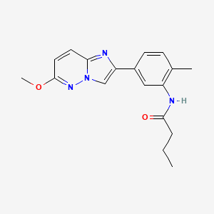 N-(5-{6-methoxyimidazo[1,2-b]pyridazin-2-yl}-2-methylphenyl)butanamide