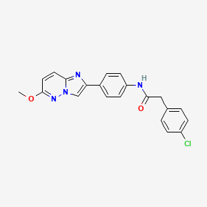 2-(4-chlorophenyl)-N-(4-{6-methoxyimidazo[1,2-b]pyridazin-2-yl}phenyl)acetamide