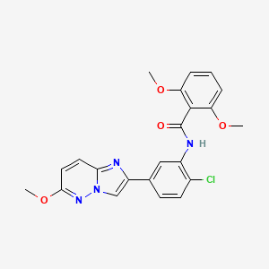 molecular formula C22H19ClN4O4 B6499085 N-(2-chloro-5-{6-methoxyimidazo[1,2-b]pyridazin-2-yl}phenyl)-2,6-dimethoxybenzamide CAS No. 946323-65-5