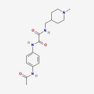 B6499110 N'-(4-acetamidophenyl)-N-[(1-methylpiperidin-4-yl)methyl]ethanediamide CAS No. 953198-48-6