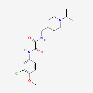 N'-(3-chloro-4-methoxyphenyl)-N-{[1-(propan-2-yl)piperidin-4-yl]methyl}ethanediamide